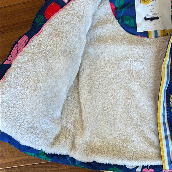 Mini Boden Colorful Floral Puffer Jacket - Picture 5 of 6